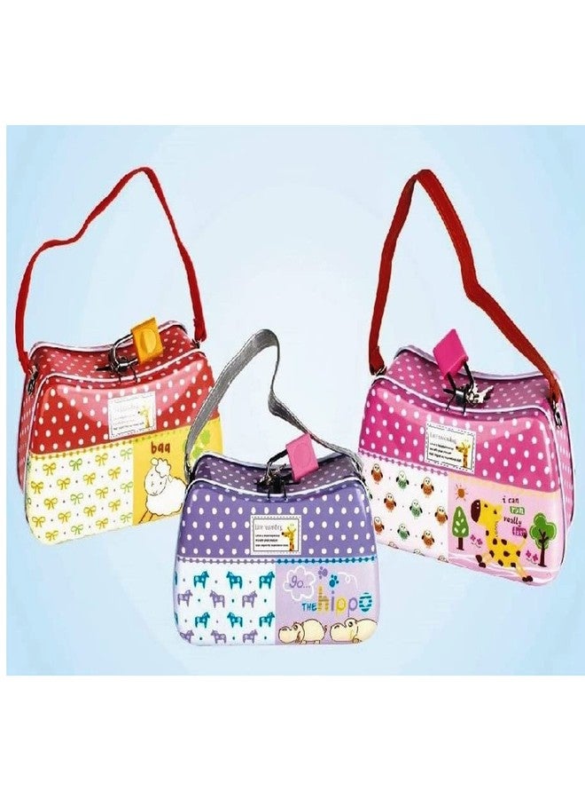 Mayatra's Cute Attractive Purse Shape Piggy Bank with Security Lock & Keys for Kids Money Saving Storage Coin Collector Box for Girls (Pack of 1, Multicolor) - Image 3